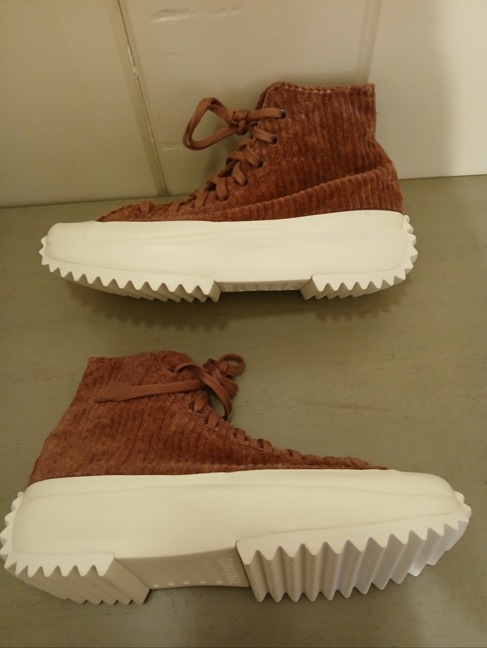 Converse 10 Platform Run Star Hike Chunky High-Top Mauve Purple Corduroy Shoes - Picture 6 of 15